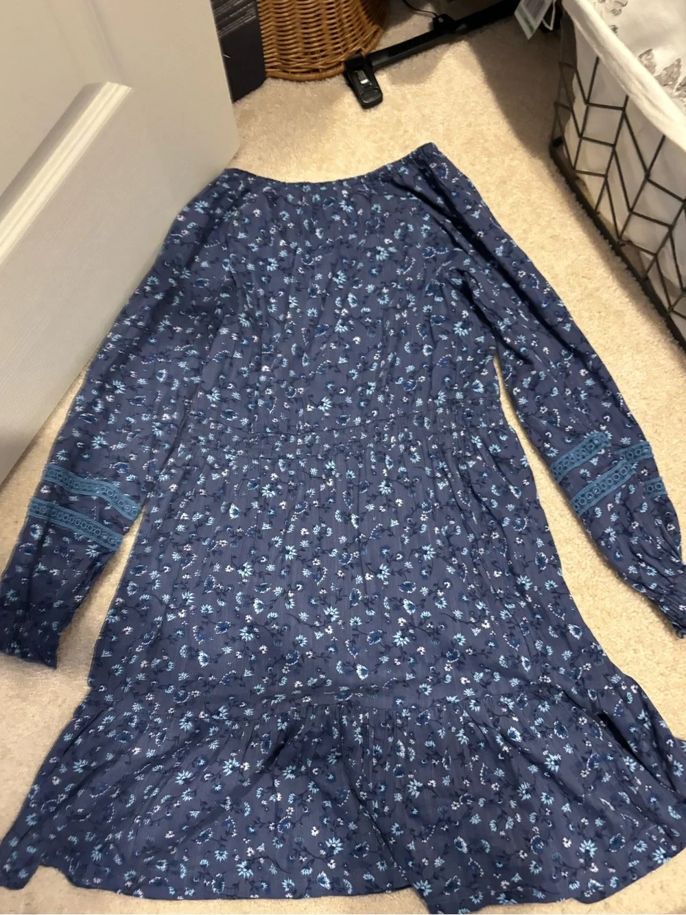 Old Navy Blue Floral Dress Girls XL‎